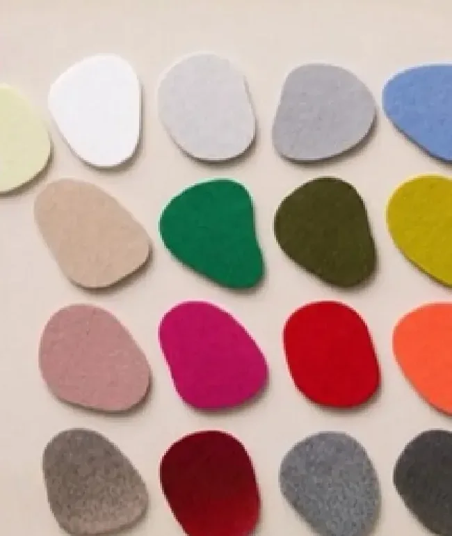 Paleta de colores de paneles acústicos PET Acuflex